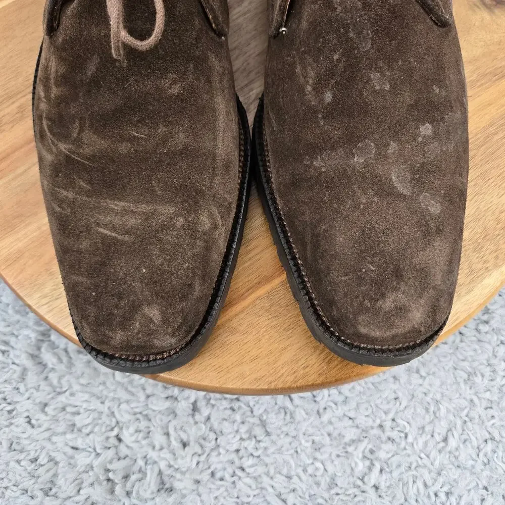 To Boot New York Mens 9.5 Brown Suede Casual Lifestyle Daily Chukka Boot Italy